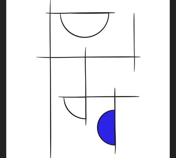 Cuadro Minimalíneas Azul