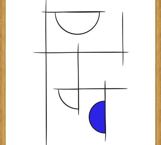Cuadro Minimalíneas Azul