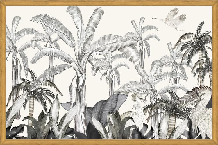 Cuadro Gruyas en jardín de bananos