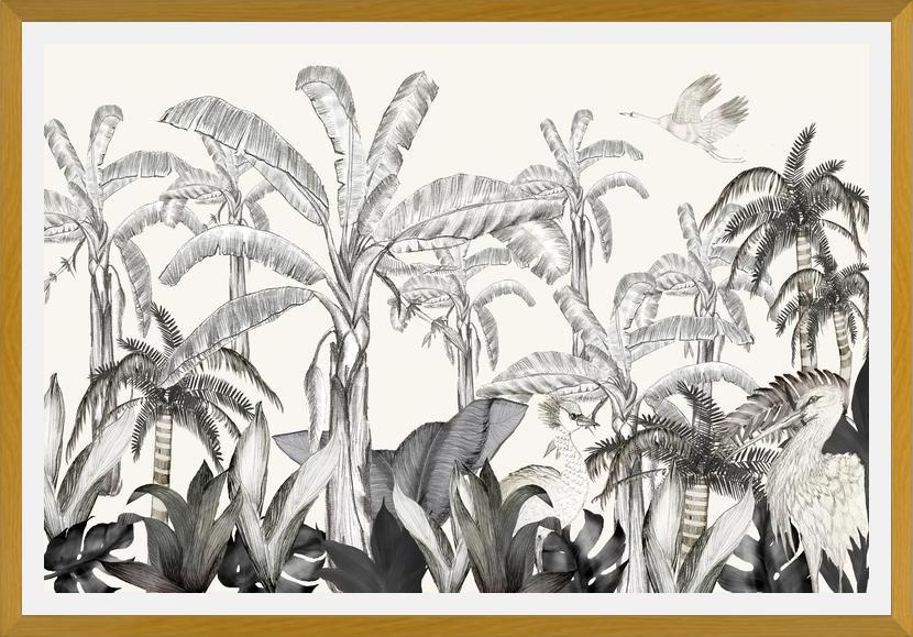 Cuadro Gruyas en jardín de bananos