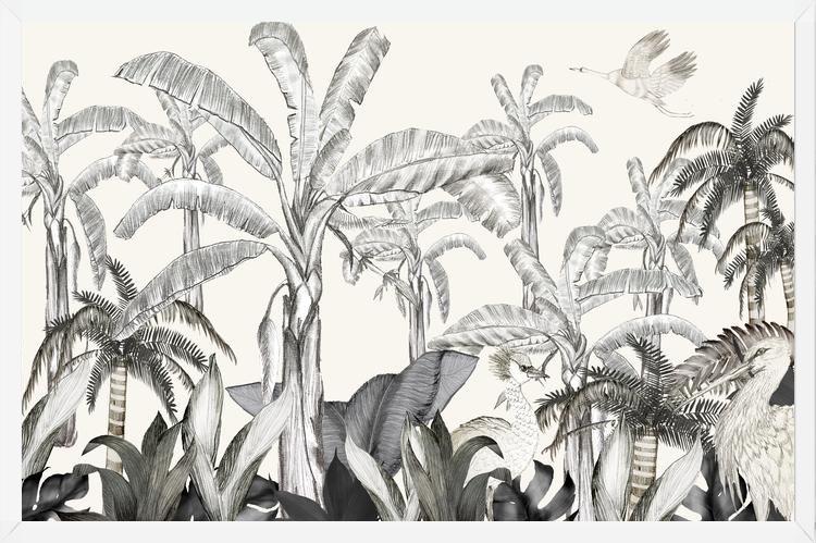 Cuadro Gruyas en jardín de bananos