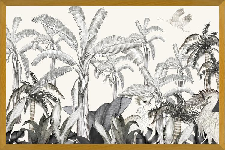 Cuadro Gruyas en jardín de bananos