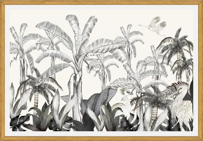 Cuadro Gruyas en jardín de bananos