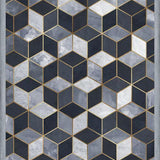 Cuadro Geométrico Cubos - Azul
