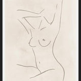Cuadro Female body sketch - Champagne