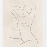Cuadro Female body sketch - Champagne