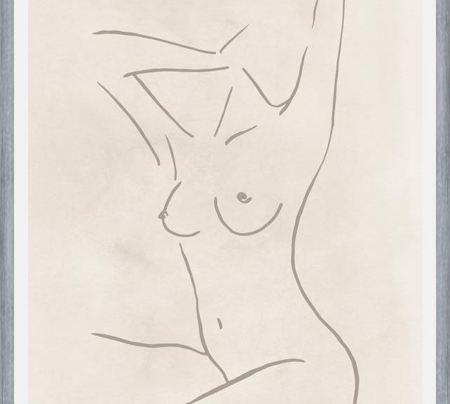 Cuadro Female body sketch - Champagne