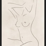 Cuadro Female body sketch - Champagne