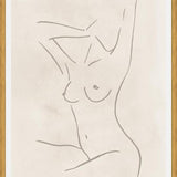 Cuadro Female body sketch - Champagne