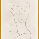 Cuadro Female body sketch - Champagne