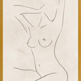 Cuadro Female body sketch - Champagne