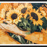 Cuadro Holding Sunflowers
