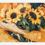 Cuadro Holding Sunflowers