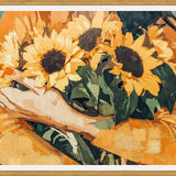 Cuadro Holding Sunflowers
