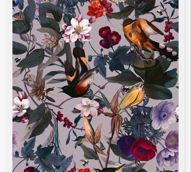 Cuadro Floral and Birds XL