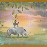 Cuadro Mural Amigos de Rinoceronte viajando