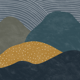 Canvas Color Mountains Windy Night