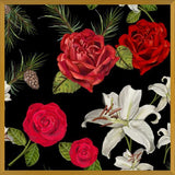 Cuadro Red Rose, Lily and Pine