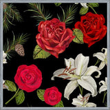 Cuadro Red Rose, Lily and Pine