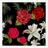 Cuadro Red Rose, Lily and Pine