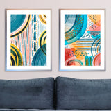 Set de Cuadros Watercolor improvisation