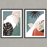 Set de Cuadros Leaves boho IV y V (II)