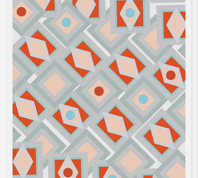 Cuadro Vintage geometric pattern