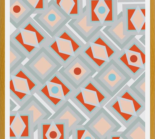 Cuadro Vintage geometric pattern
