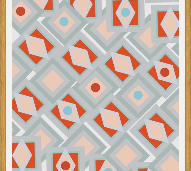 Cuadro Vintage geometric pattern