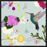 Cuadro Hummingbird and Flowers. Hydrangea, Vanilla, Fucis
