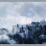 Cuadro las estrellas brillan en el bosque niebloso