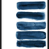 Cuadro Indigo blue watercolor brush strokes