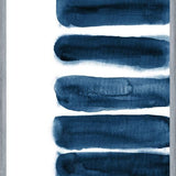 Cuadro Indigo blue watercolor brush strokes
