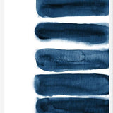 Cuadro Indigo blue watercolor brush strokes