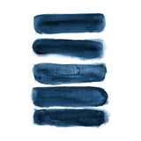 Canvas Indigo blue watercolor brush strokes