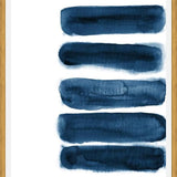 Cuadro Indigo blue watercolor brush strokes