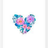 Cuadro Watercolor Floral Heart