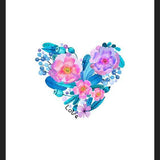Cuadro Watercolor Floral Heart