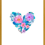 Cuadro Watercolor Floral Heart