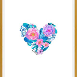 Cuadro Watercolor Floral Heart