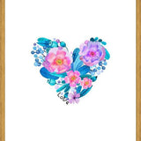 Cuadro Watercolor Floral Heart