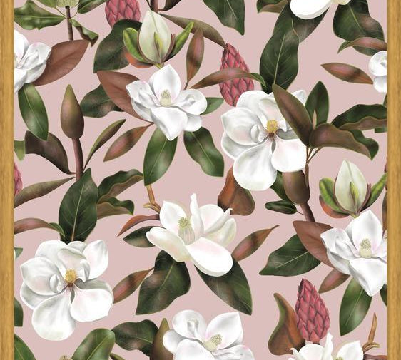 Cuadro Magnolias Pink Pattern