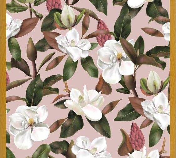 Cuadro Magnolias Pink Pattern