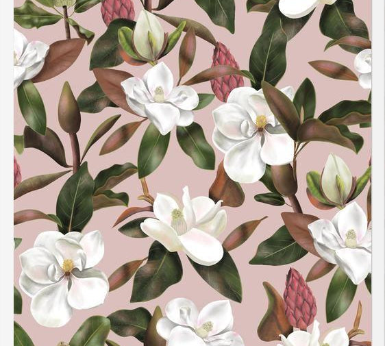 Cuadro Magnolias Pink Pattern