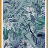 Cuadro garzas en verde