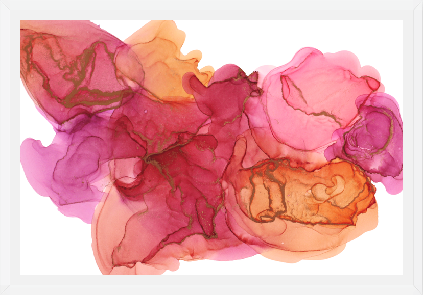 Cuadro Tinta Ink en Rosa