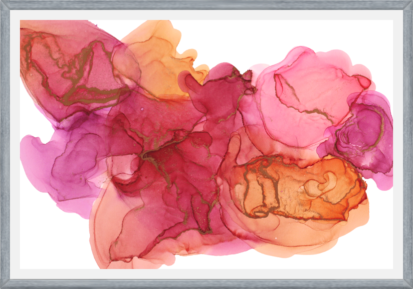 Cuadro Tinta Ink en Rosa
