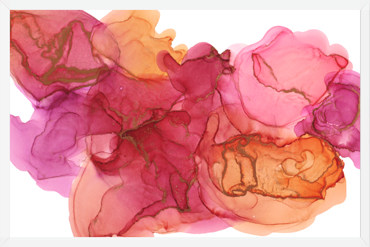 Cuadro Tinta Ink en Rosa