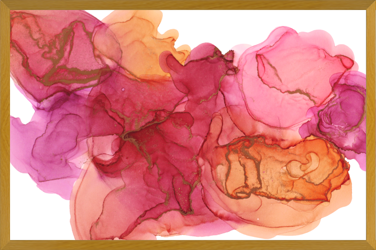 Cuadro Tinta Ink en Rosa