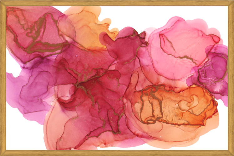 Cuadro Tinta Ink en Rosa